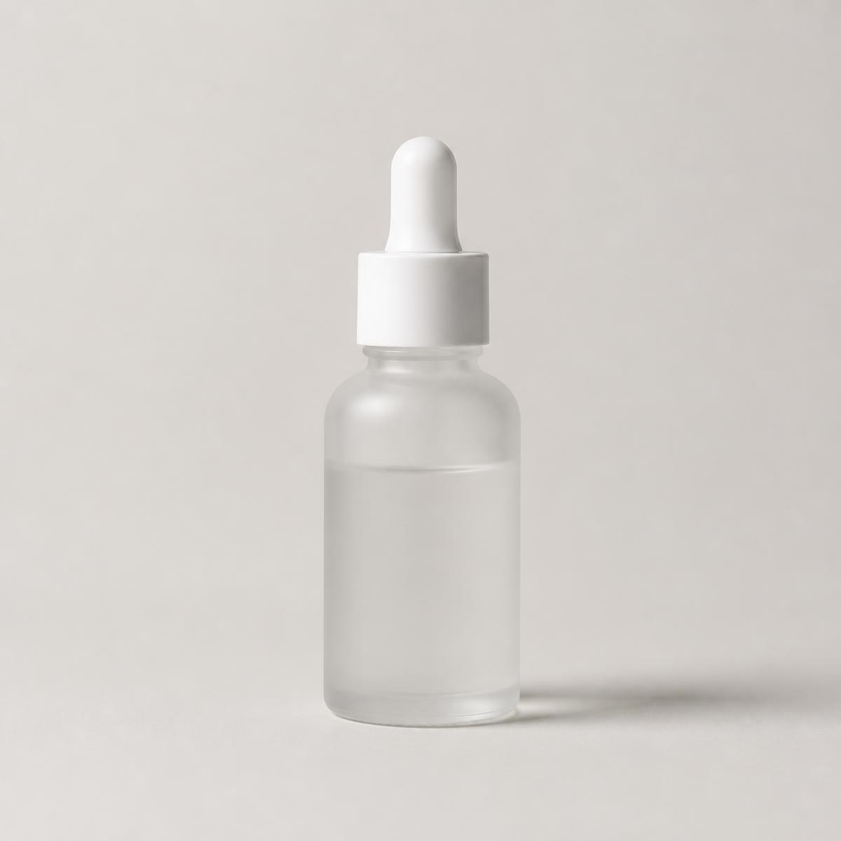 Aliquot frosted glass serum bottle with dropper